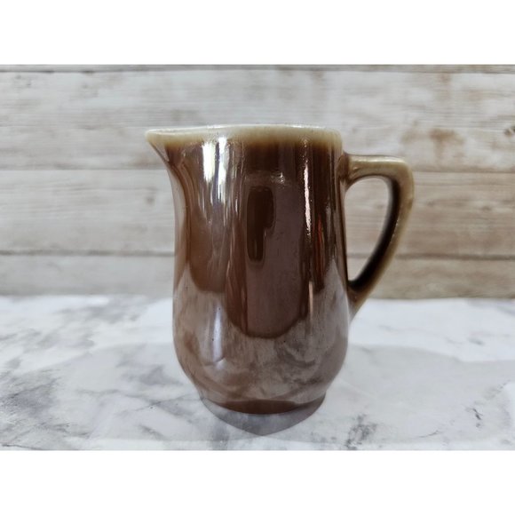 Vintage Frauntfelter China Ohio 2.5" Creamer #290 Luster Brown Glazed - Picture 1 of 11